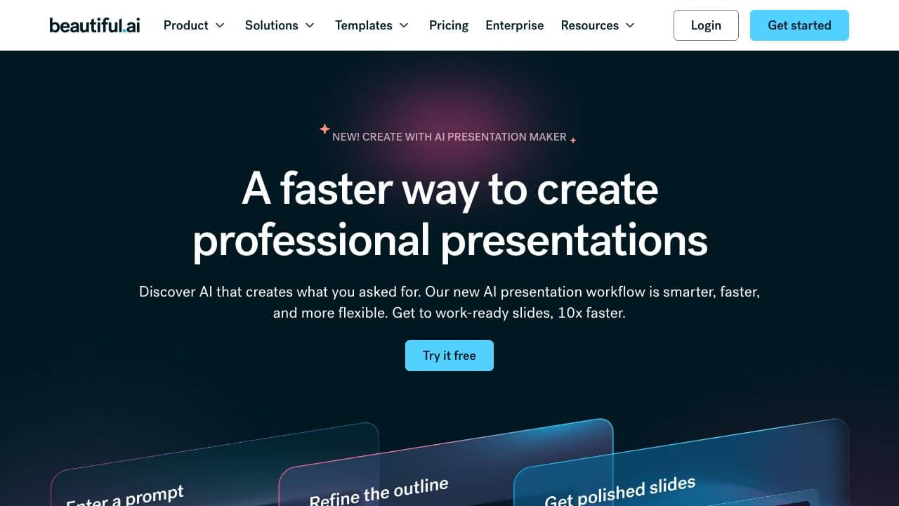 Capture d'écran de Beautiful.ai