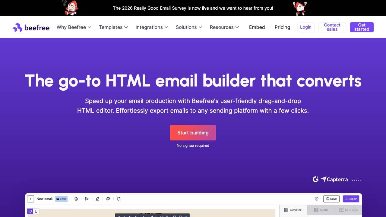 Capture d'écran de Beefree