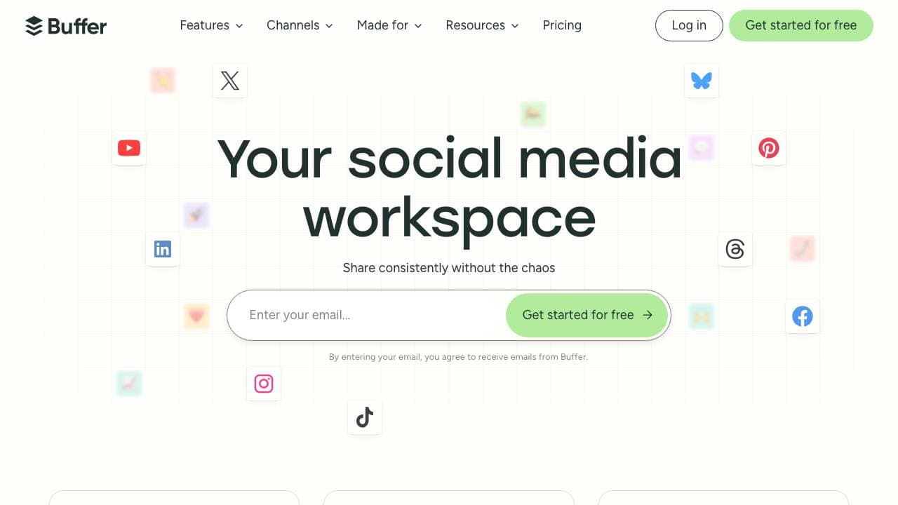 Capture d'écran de Buffer