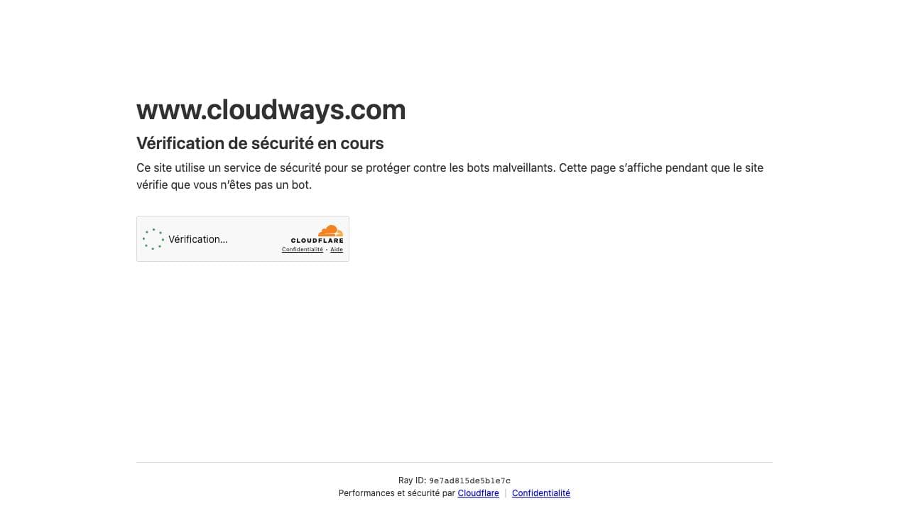 Capture d'écran de Cloudways