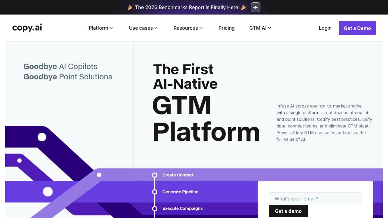 Capture d'écran de Copy.ai