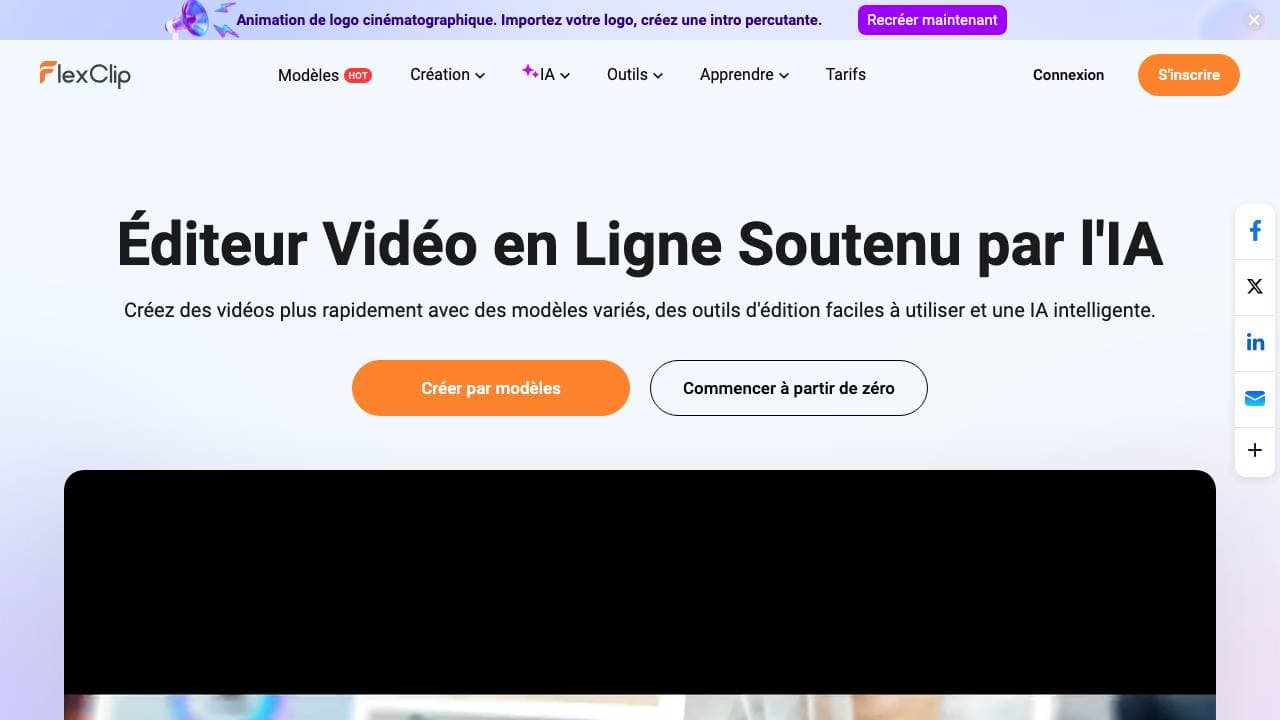 Capture d'écran de FlexClip