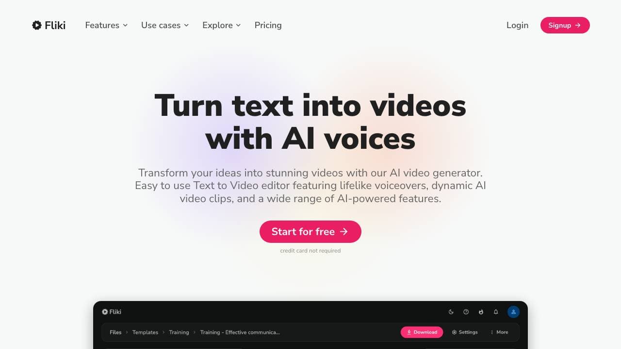 Capture d'écran de Fliki