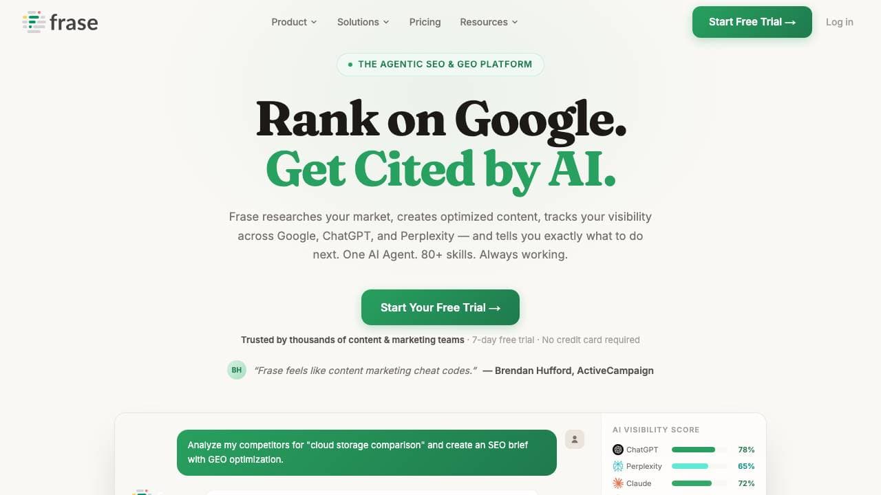 Capture d'écran de Frase