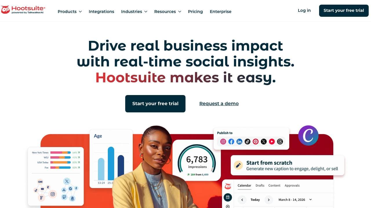 Capture d'écran de Hootsuite