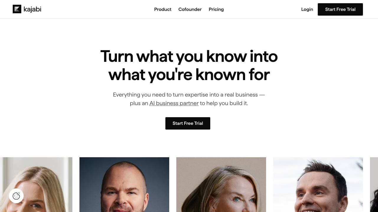 Capture d'écran de Kajabi