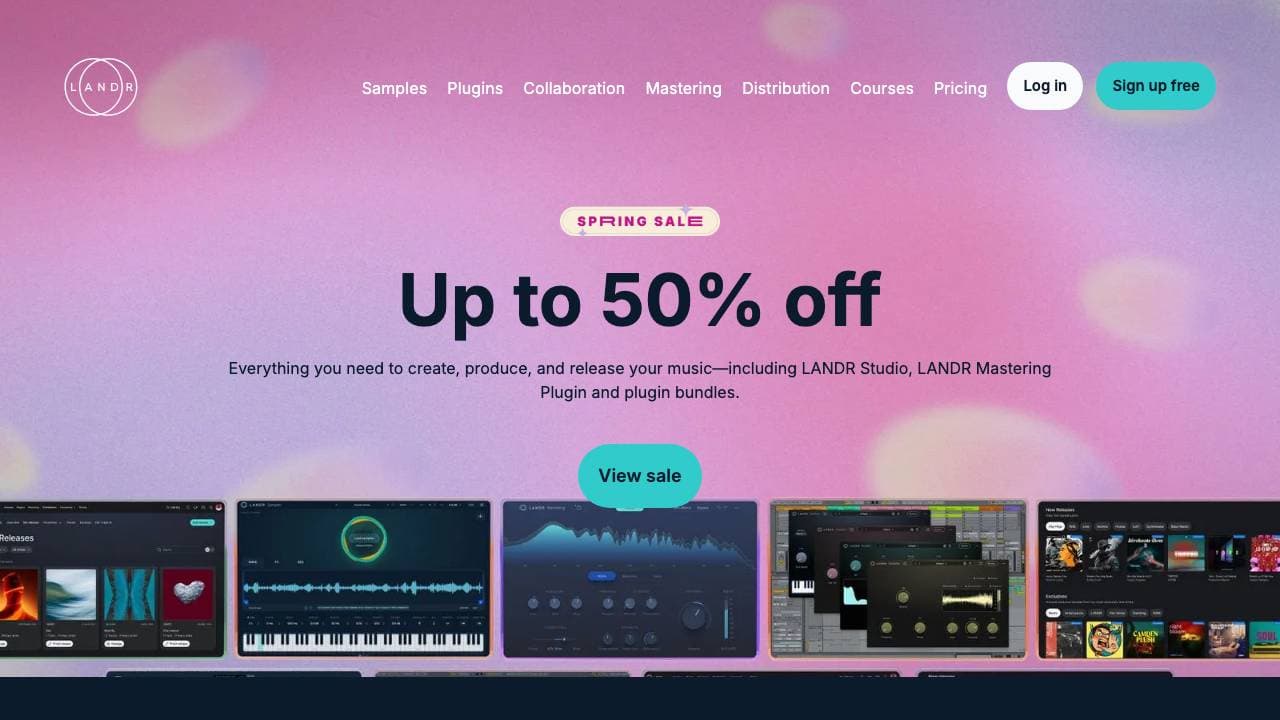 Capture d'écran de LANDR