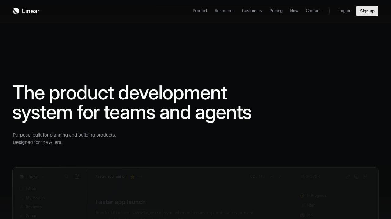 Capture d'écran de Linear