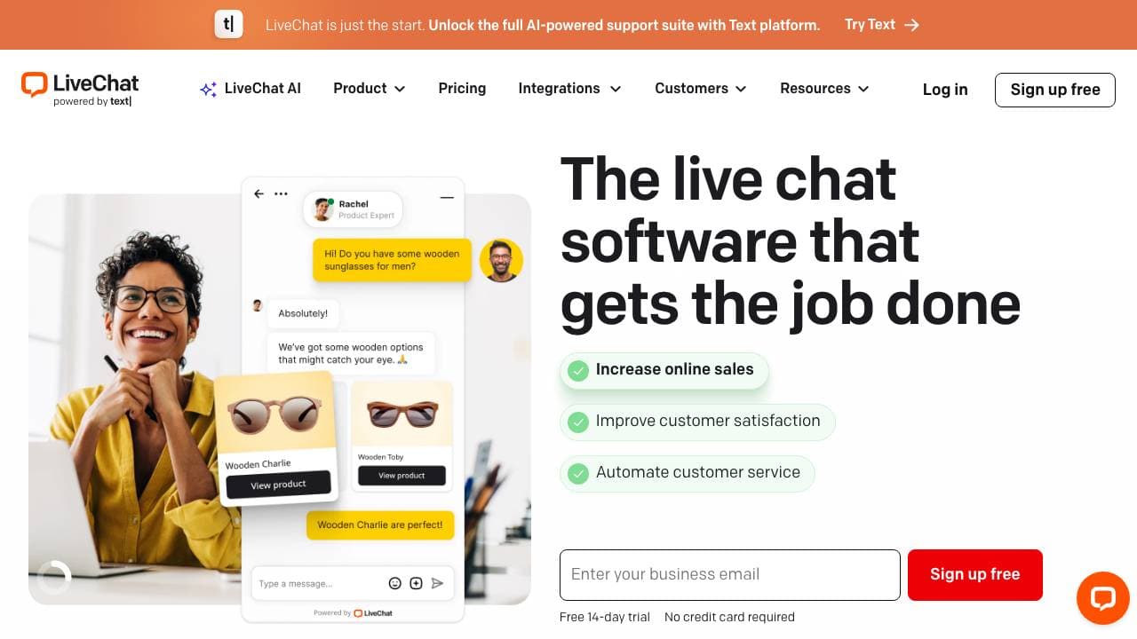 Capture d'écran de LiveChat