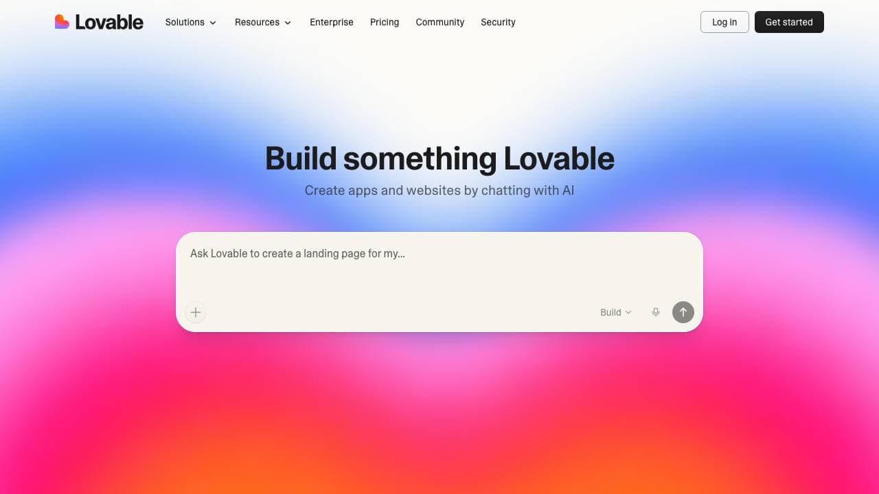 Capture d'écran de Lovable