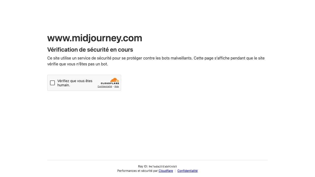 Capture d'écran de Midjourney