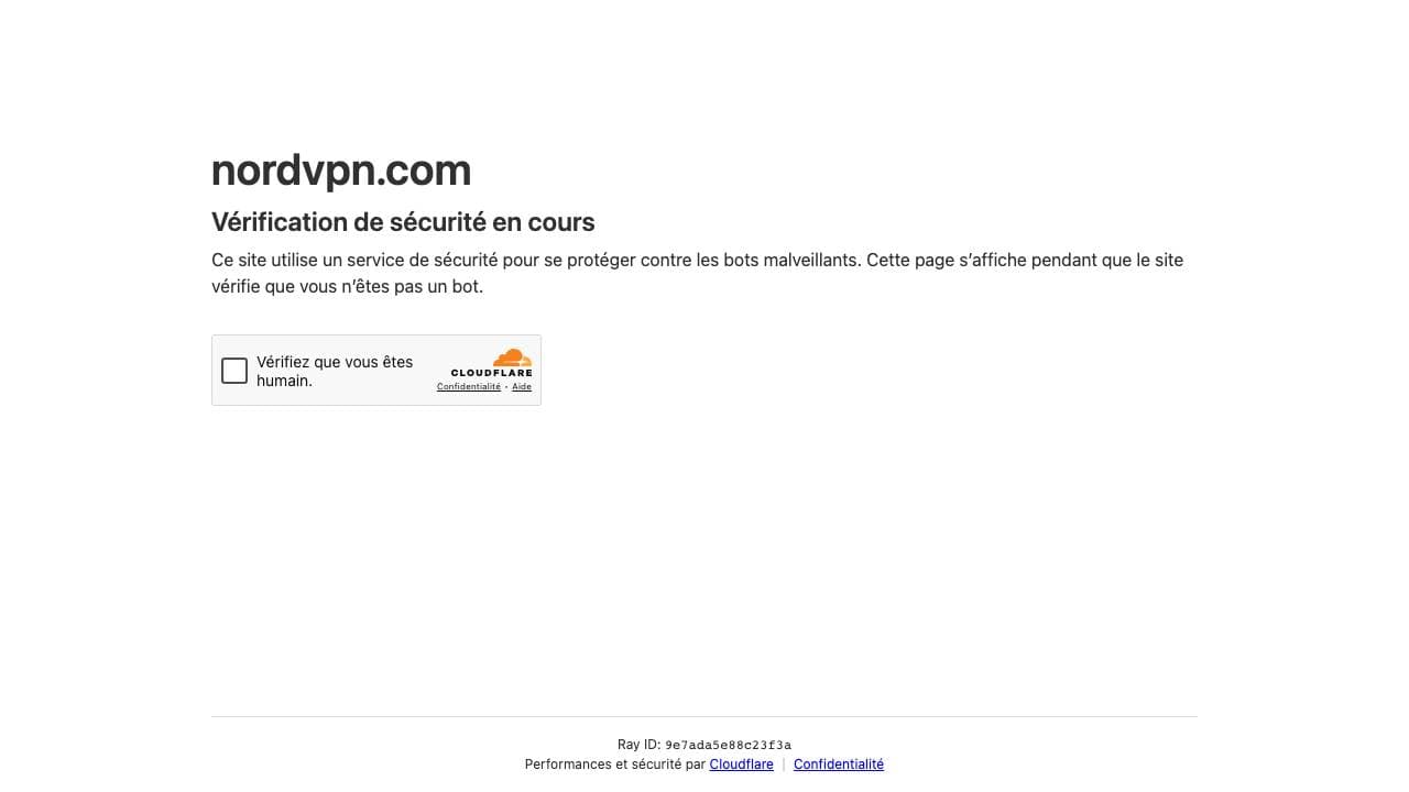Capture d'écran de NordVPN