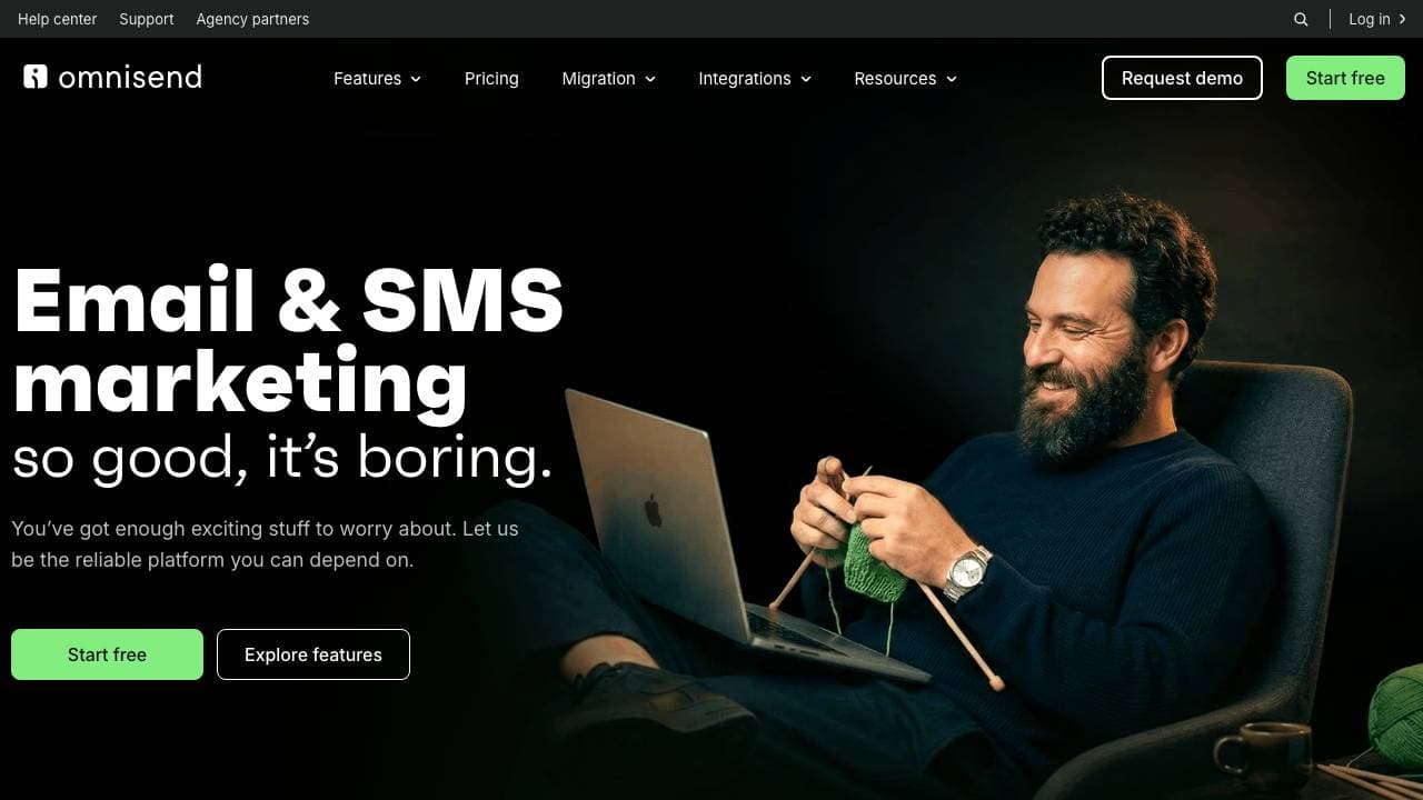 Capture d'écran de Omnisend