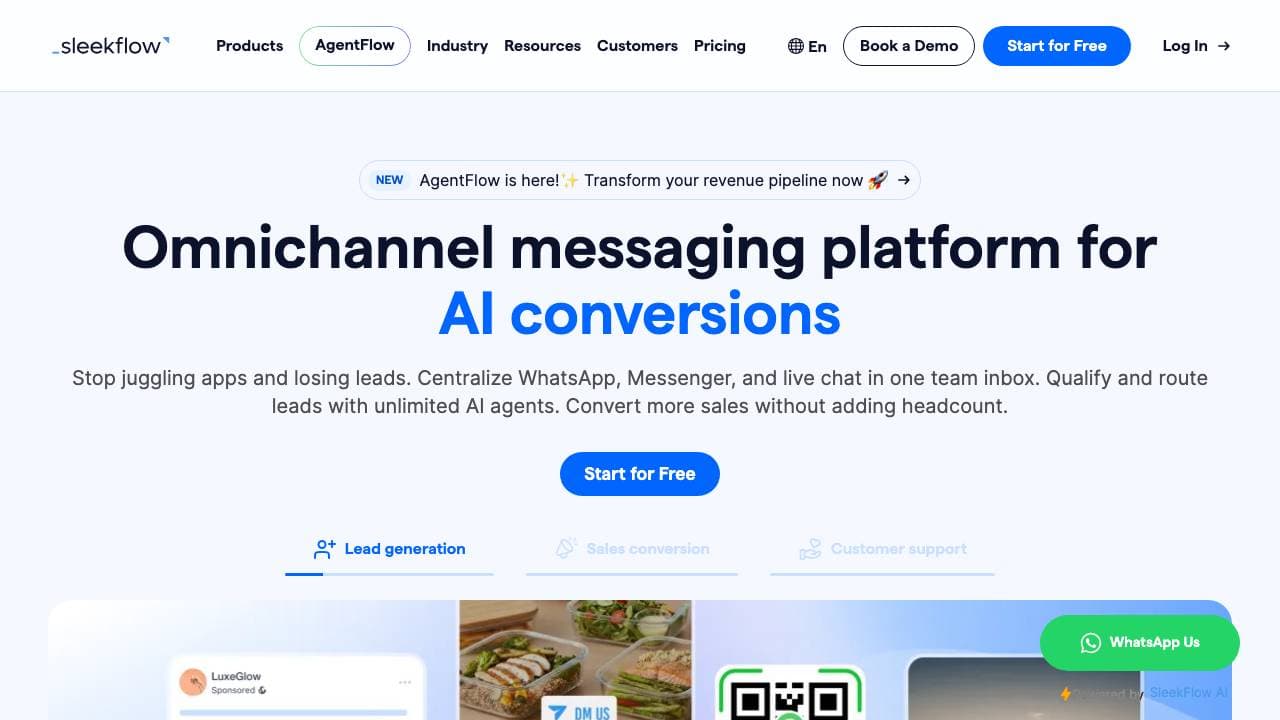 Capture d'écran de SleekFlow