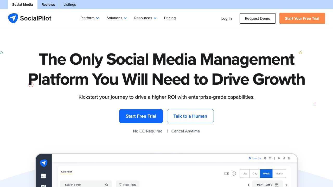 Capture d'écran de SocialPilot