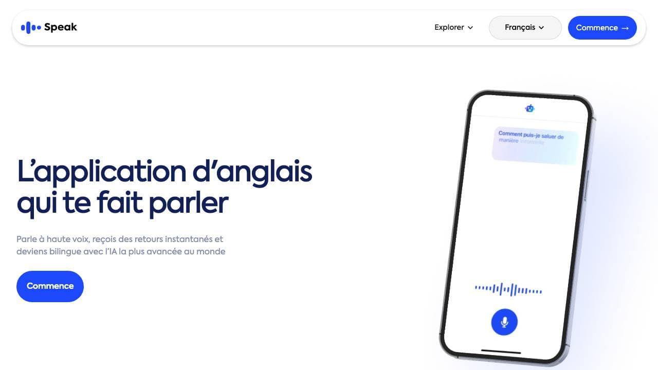 Capture d'écran de Speak