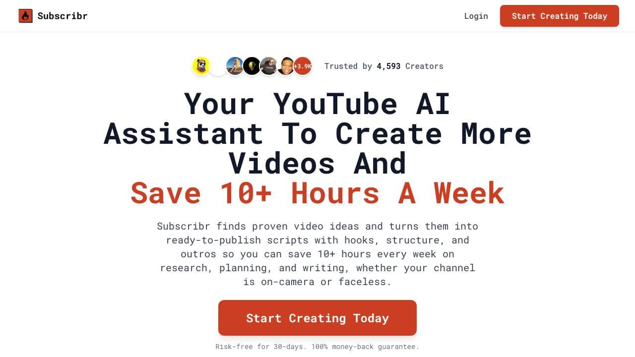 Capture d'écran de Subscribr