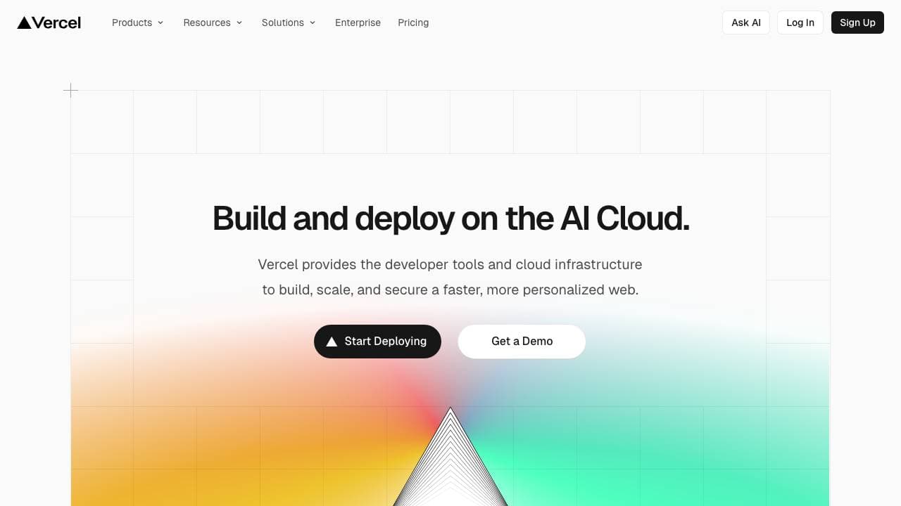 Capture d'écran de Vercel