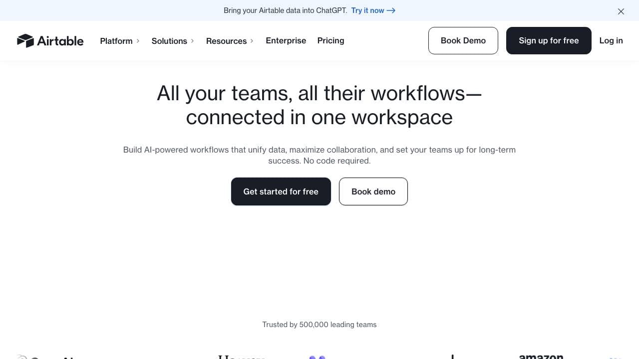 Capture d'écran de Airtable