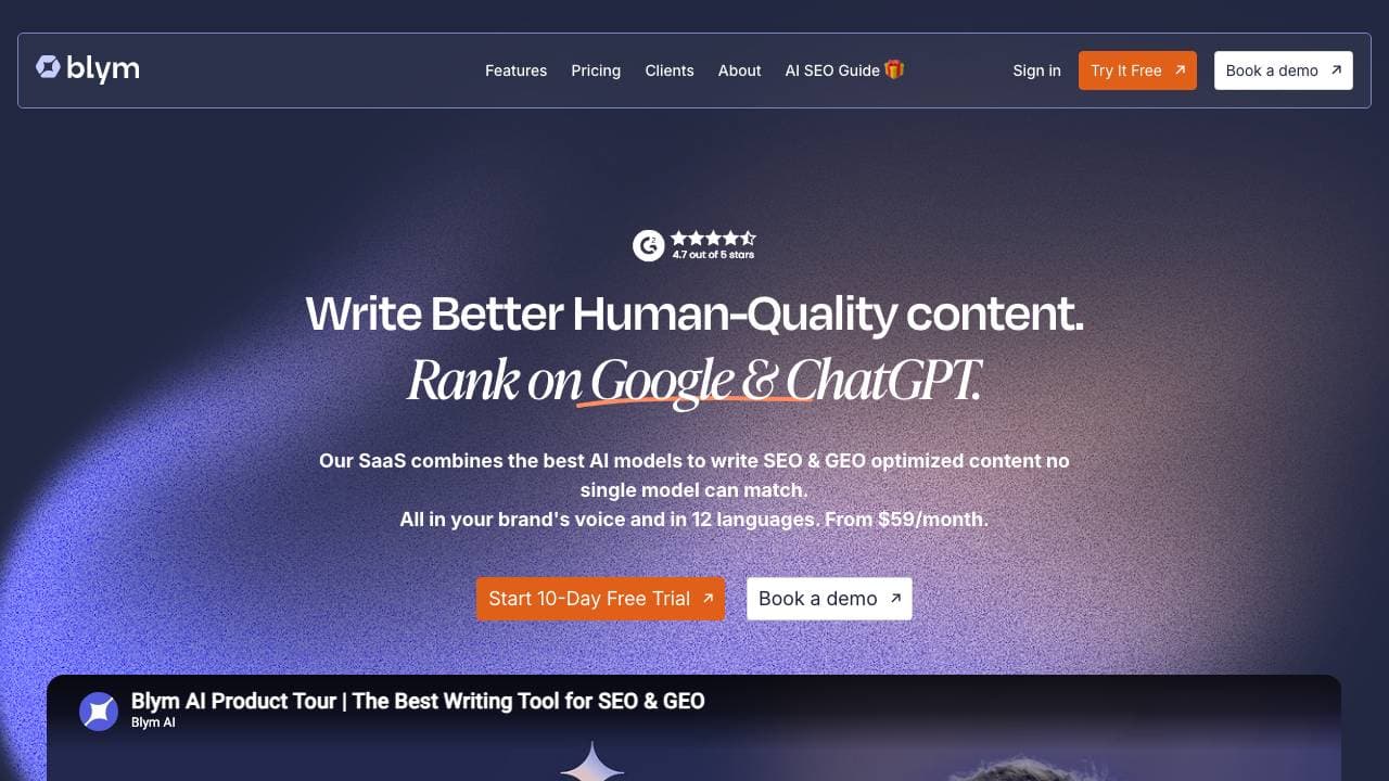 Capture d'écran de Blym