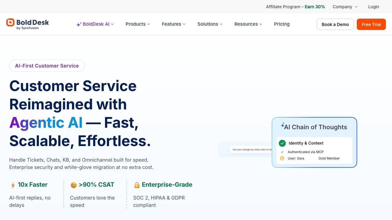 Capture d'écran de BoldDesk