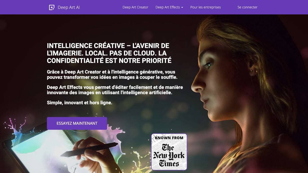 Capture d'écran de Deep Art Effects