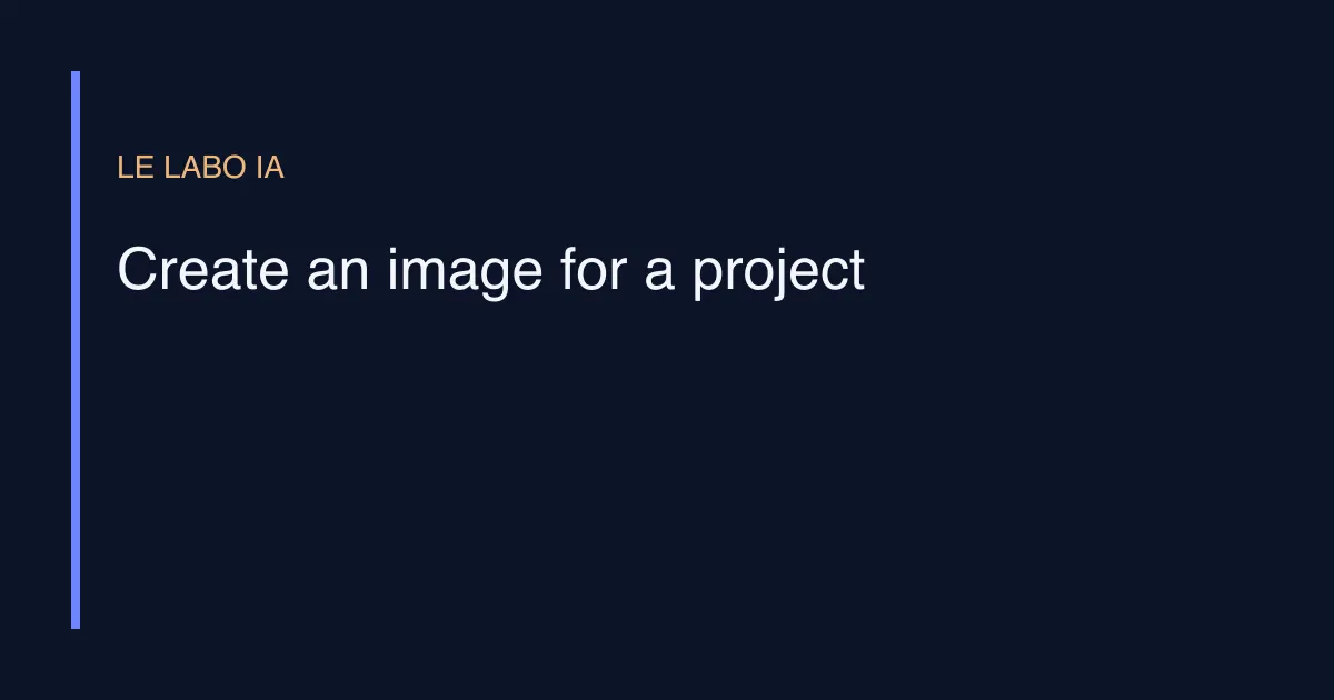 Create an image for a project