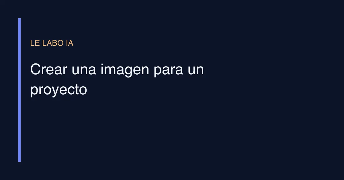 Crear una imagen para un proyecto