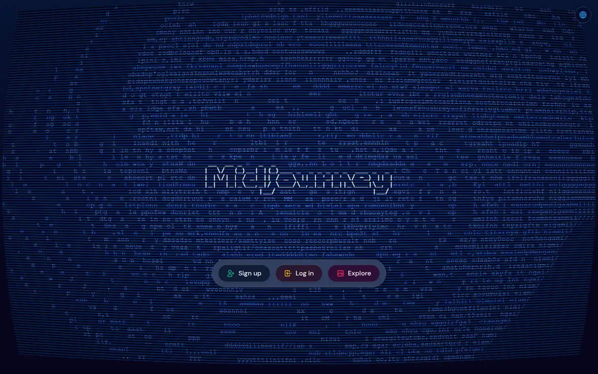 Capture d’écran de la page d’accueil de Midjourney